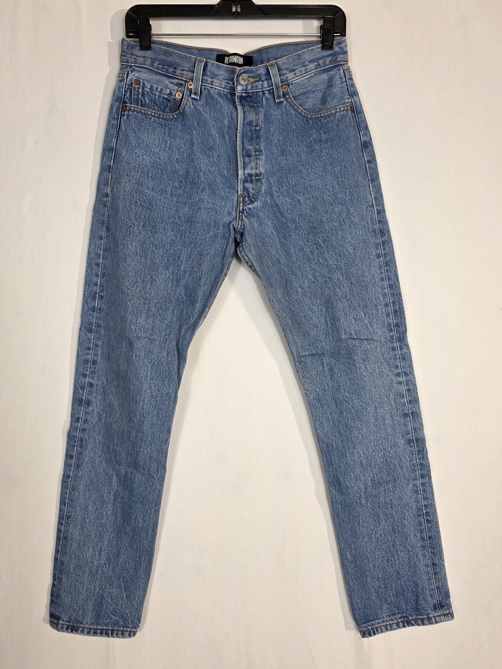 Reformation x Levi's  High-Rise Light Blue Jeans